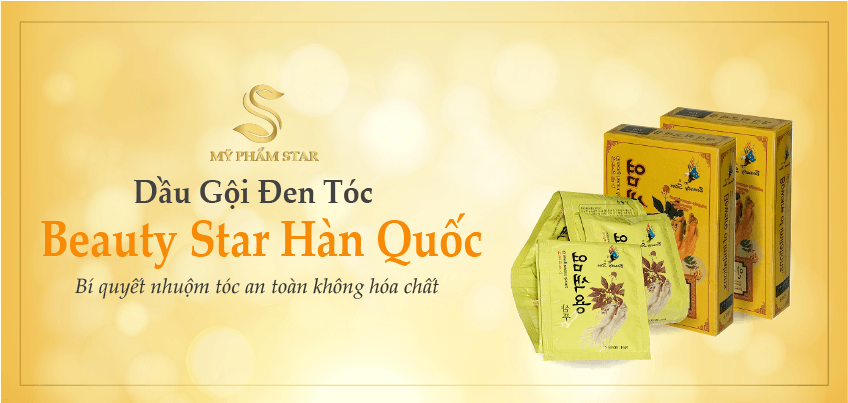 Dầu Gội Thảo Dược Đen Tóc Beauty Star Hàn Quốc- Hộp