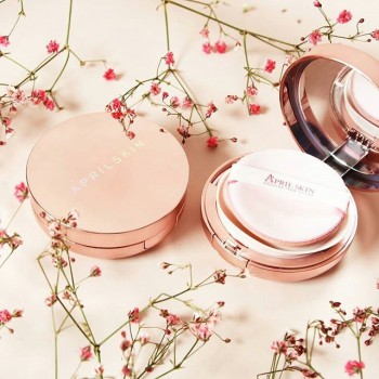 PHẤN NƯỚC APRIL SKIN MAGIC SNOW PINK CUSHION SPF50++ 1