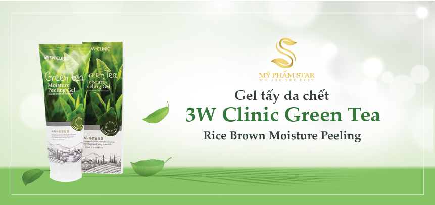 Tẩy Da Chết Trà Xanh, Lúa Mạch 3w 180ml Hàn Quốc