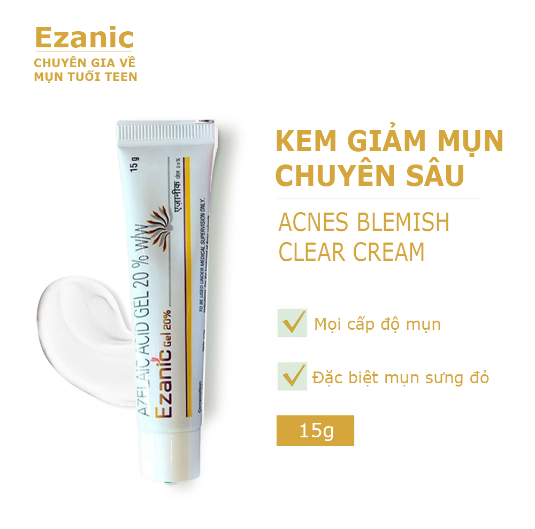 Gel Mờ Thâm - Giảm Mụn - Dưỡng Sáng Da Ezanic Gel 20% Azelaic Acid 15gr
