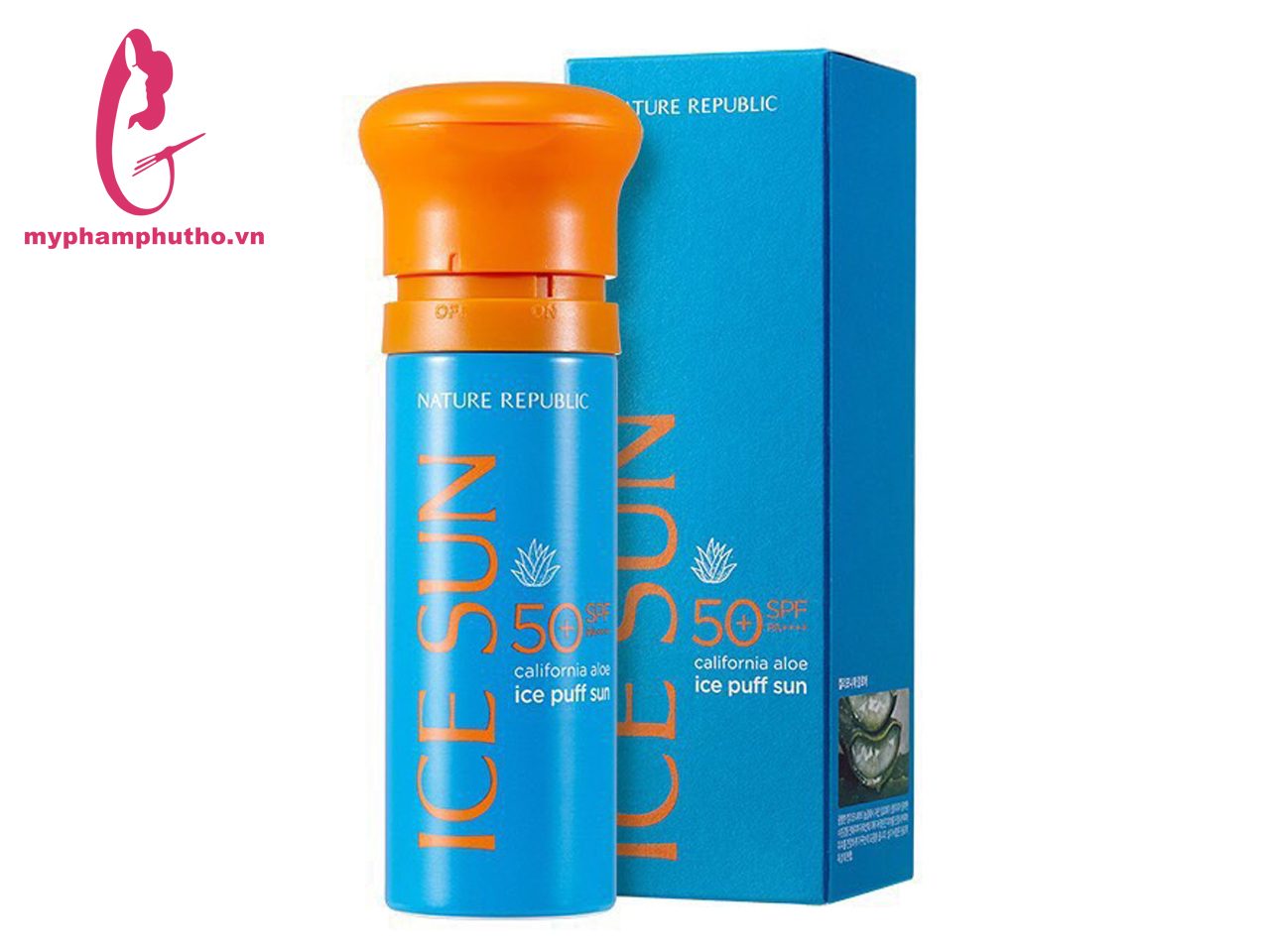 Kem chống nắng Ice Sun Nature Republic - màu Xanh