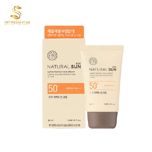 Kem chống nắng Natural Sun Eco Super Perfect SPF50 PA+++ TheFaceShop