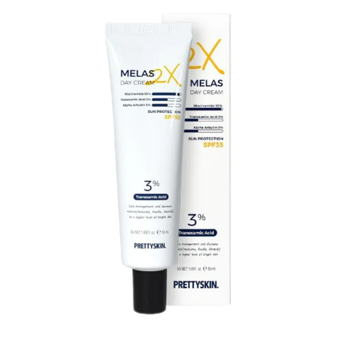 Kem Dưỡng Hỗ Trợ Mờ Thâm Ban Ngày Pretty Skin Melas 2X Cream Day