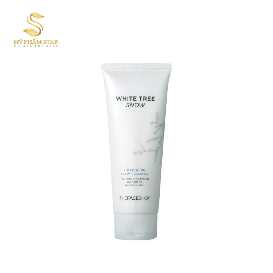 Sữa rửa mặt White Tree Snow Exfoliating Foam Cleanser-The Face-Shop